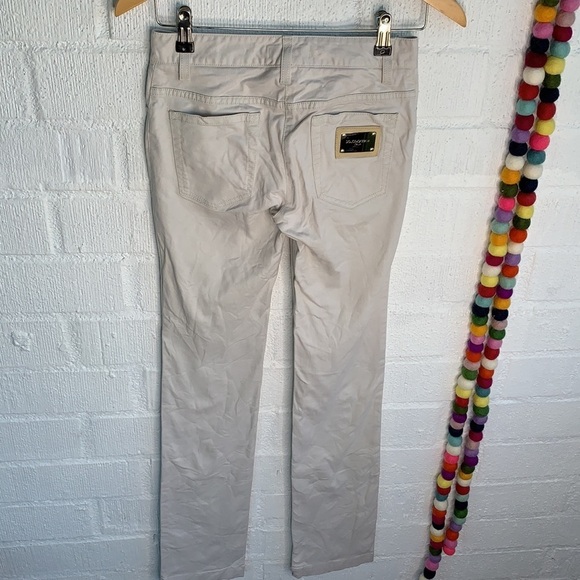 Dolce & Gabbana Low Rise Khaki Metal Plated Skinny Pants sz 36 - Picture 4 of 6